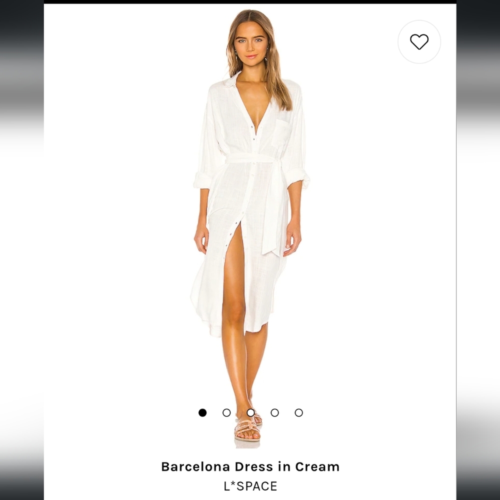 NWT L*SPACE Barcelona Dress in Cream sz M/L
